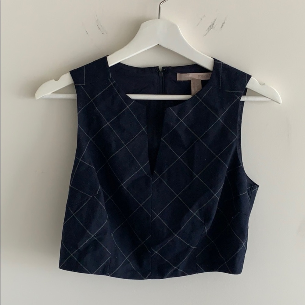 Forever21 Grid pattern crop top
